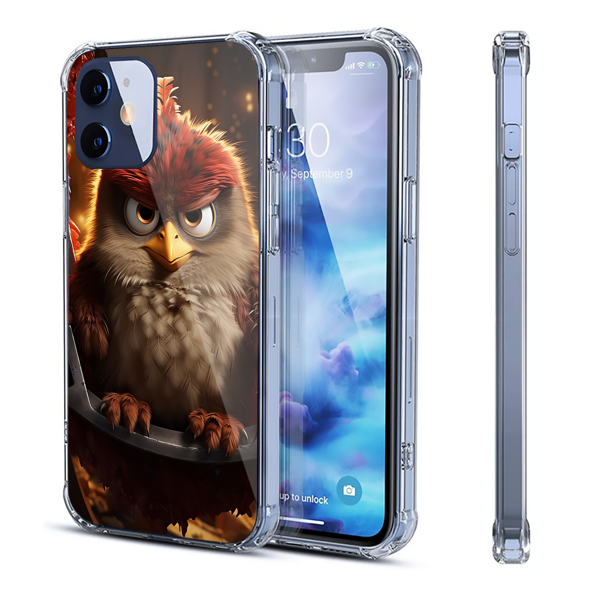 （画像用） Angry Birds アングリーバード 【iPhone 12シリーズ対応】透明スマホケース（クリアソフトケース）